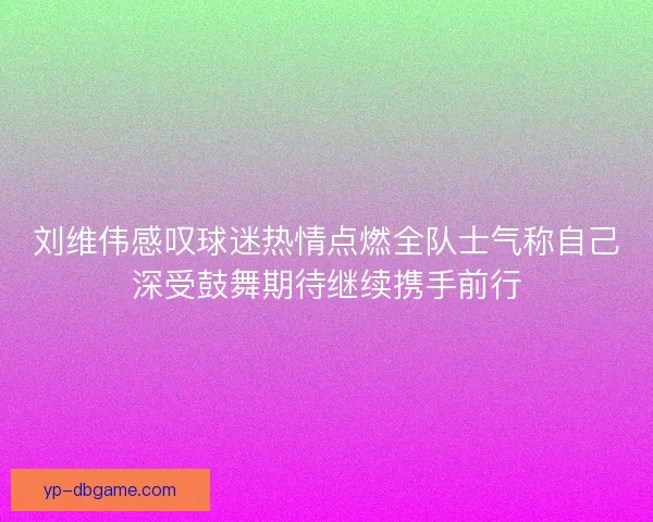 刘维伟感叹球迷热情点燃全队士气称自己深受鼓舞期待继续携手前行